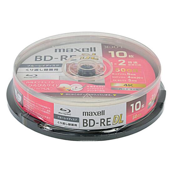 maxell　録画用ブルーレイディスク BEV50WPG.10SP　BD-RE DL 2倍速 10枚組 商品画像1：オンラインショップ　エクセラー