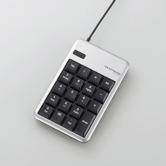 ELECOM　USBテンキーボード　TK-TCM012SV　シルバー
