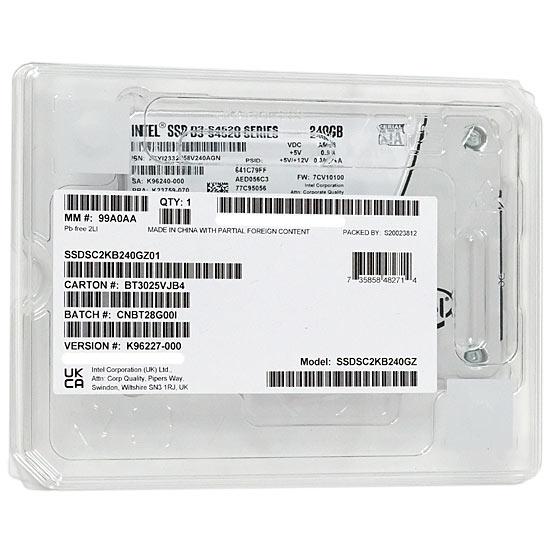 Solidigm SSD　D3-S4520 SSDSC2KB240GZ01　240GB 商品画像1：オンラインショップ　エクセラー