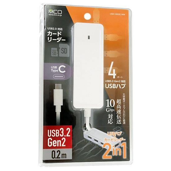 ミヨシ　USB3.2 Gen2対応USBハブ Type-C USH-10G2C/WH　ホワイト