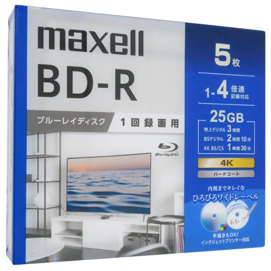 maxell　録画用ブルーレイディスク BRV25WPG.5S　BD-R 4倍速 5枚組 商品画像1：オンラインショップ　エクセラー