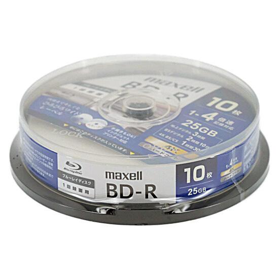 maxell　録画用ブルーレイディスク BRV25WPG.10SP　BD-R 4倍速 10枚組 商品画像1：オンラインショップ　エクセラー