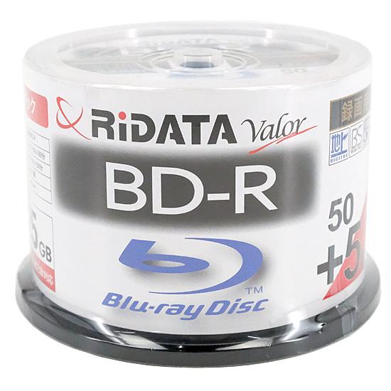 RiTEK　ブルーレイディスク RiDATA BDR130PW4X50+5SPC　BD-R 4倍速 55枚組 商品画像1：オンラインショップ　エクセラー