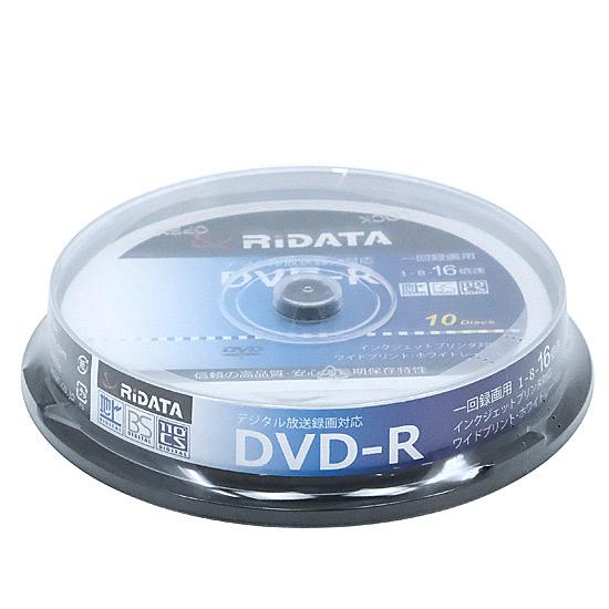 RiTEK　録画用 DVD-R RIDATA DRCP16X.PW10RD D　16倍速 10枚組 商品画像1：オンラインショップ　エクセラー