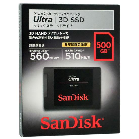 SANDISK　Ultra 3D SSD 500GB　SDSSDH3-500G-J26