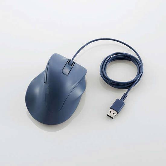 ELECOM製　静音 有線マウス EX-G M-XGL30UBSKBU　ブルー 商品画像1：オンラインショップ　エクセラー