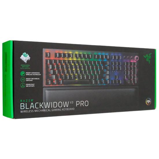 Razer　ゲーミングキーボード 英語配列　BlackWidow V3 Pro Green Switch RZ03-03530100-R3M1 商品画像1：オンラインショップ　エクセラー