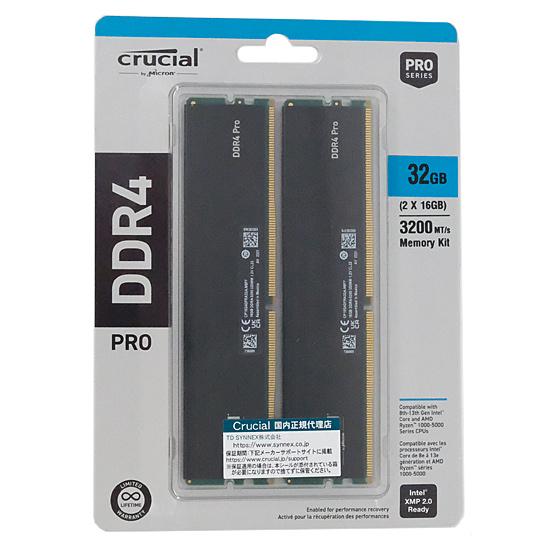 crucial　CP2K16G4DFRA32A　DDR4 PC4-25600 16GB 2枚組