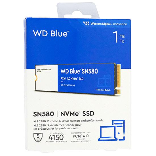 Western Digital製 SSD　WD Blue SN580 NVMe WDS100T3B0E　1TB