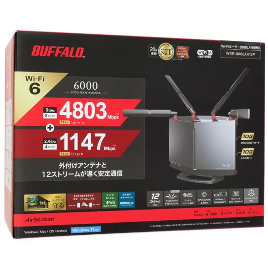 BUFFALO　無線LANルータ　AirStation WXR-6000AX12P　チタニウムグレー