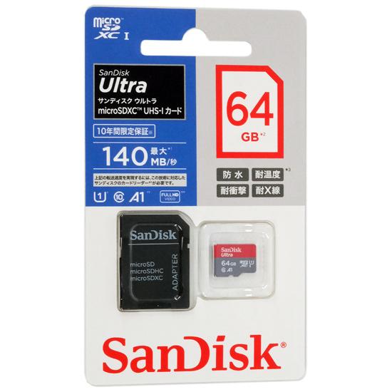 SanDisk　microSDXCメモリーカード 64GB　SDSQUAB-064G-JN3MA