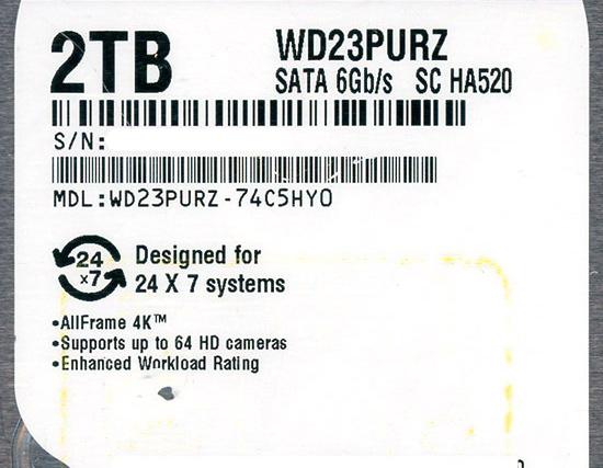 Western Digital製HDD　WD23PURZ　2TB SATA600