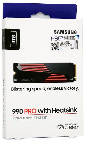 SAMSUNG製 SSD　990 PRO with Heatsink MZ-V9P4T0G-IT/EC　4TB