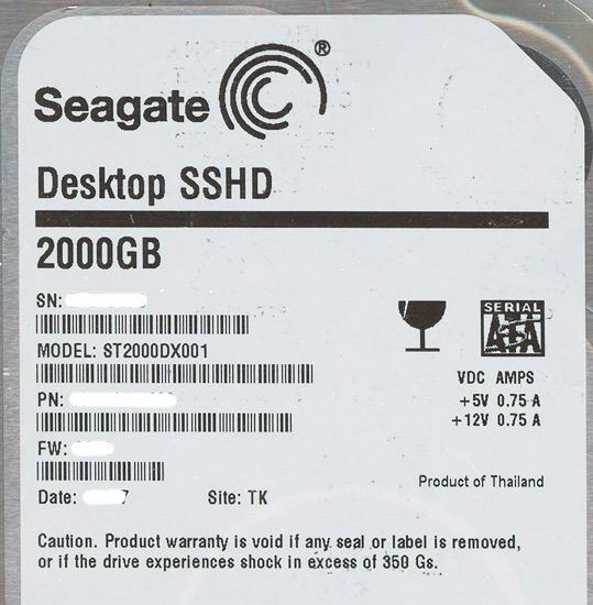 SEAGATE製HDD　ST2000DX001　2TB SATA600