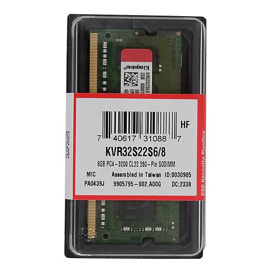 Kingston製　KVR32S22S6/8　SODIMM DDR4 PC4-25600 8GB 商品画像1：オンラインショップ　エクセラー