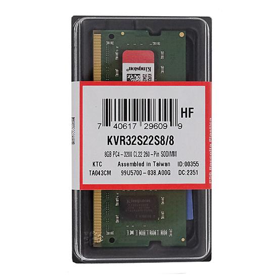 Kingston製　KVR32S22S8/8　SODIMM DDR4 PC4-25600 8GB 商品画像1：オンラインショップ　エクセラー