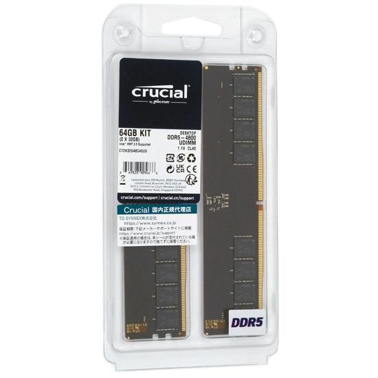 crucial　CT2K32G48C40U5　DDR5 PC5-38400 32GB 2枚組