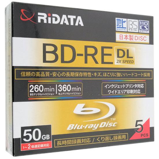RiTEK　ブルーレイディスク RIDATA BD-RE260PW 2X.5P SC A　BD-RE DL 2倍速 5･･･