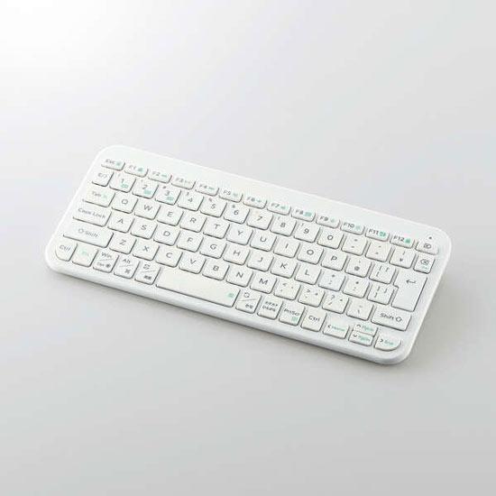 ELECOM　Bluetooth薄型ミニキーボード Slint TK-TM10BPWH　ホワイト 商品画像1：オンラインショップ　エクセラー