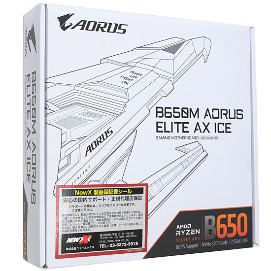 GIGABYTE　MicroATXマザーボード B650M AORUS ELITE AX ICE　SocketAM5 商品画像1：オンラインショップ　エクセラー