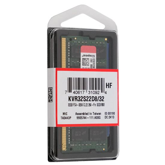 Kingston製　KVR32S22D8/32　SODIMM DDR4 PC4-25600 32GB 商品画像1：オンラインショップ　エクセラー
