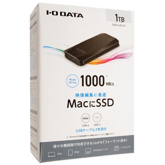 I-O DATA　ポータブルSSD 1TB　SSPA-USC1K/E
