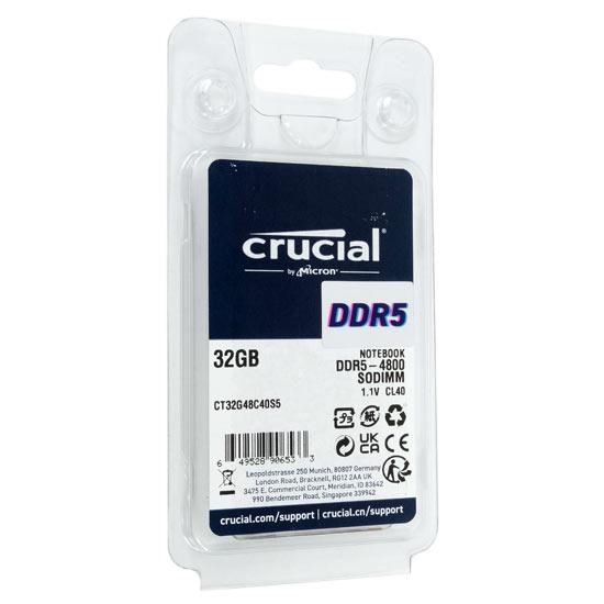 crucial　CT32G48C40S5　SODIMM DDR5 PC5-38400 32GB