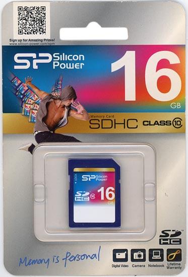 SiliconPower　SDHCメモリーカード　SP016GBSDH010V10　16GB 商品画像1：オンラインショップ　エクセラー