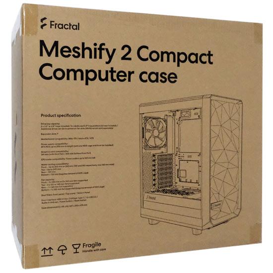 Fractal Design　ミドルタワーPCケース Meshify 2 Compact TG FD-C-MES2C-03･･･