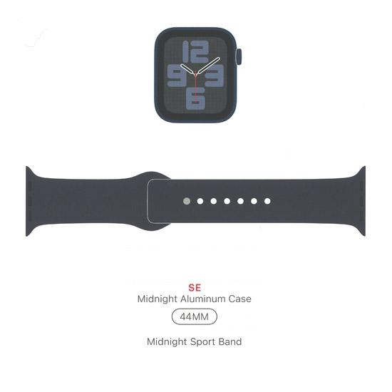 APPLE　Apple Watch SE 第2世代 GPS+Cellularモデル 44mm MRH53J/A　ミッドナイトスポーツバンド S/M 商品画像1：オンラインショップ　エクセラー