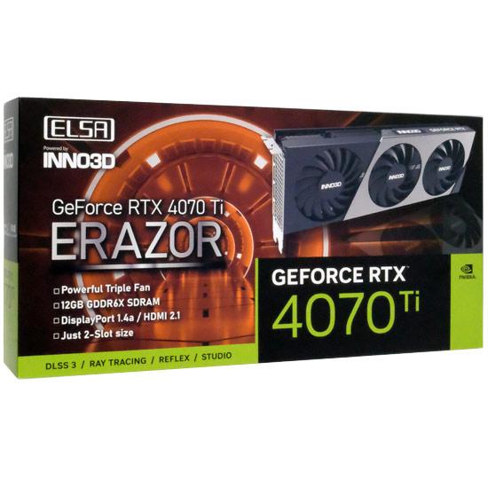 ELSAグラボ　ELSA GeForce RTX 4070 Ti ERAZOR GD4070T-12GEREZ　PCIExp 12GB