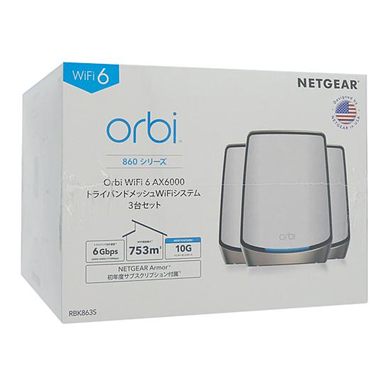 NETGEAR製　Orbi WiFi 6 3台セット AX6000 RBK863S-100JPS