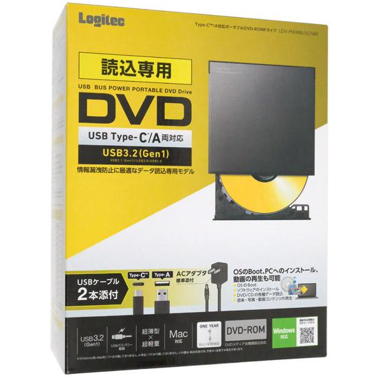 Logitec製　ポータブルDVDドライブ　LDV-PWA8U3CNBK　ブラック