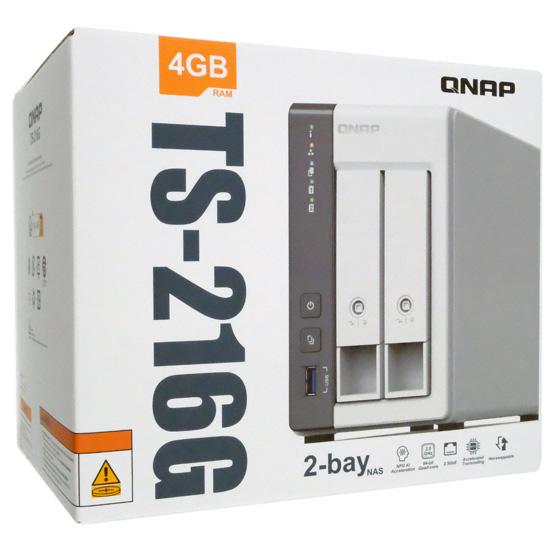 QNAP製　2ベイNAS ホワイト　TS-216G