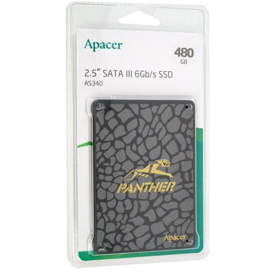 Apacer　SSD AS340 PANTHER AP480GAS340G-1　480GB 商品画像1：オンラインショップ　エクセラー