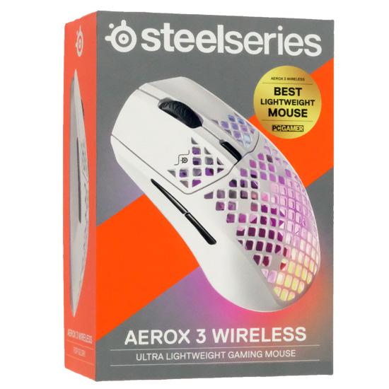 SteelSeries　ゲーミングマウス Aerox 3 Wireless 2022 Edition　Snow 商品画像1：オンラインショップ　エクセラー