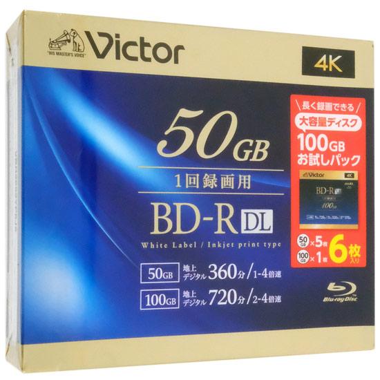 Victor製　ブルーレイディスク VBR2652YP6J5　BD-R DL 6倍速 6枚組 商品画像1：オンラインショップ　エクセラー