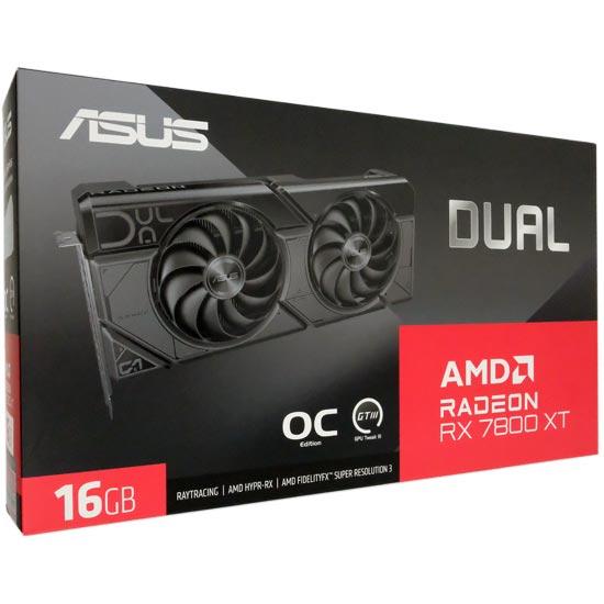 ASUSグラボ　DUAL-RX7800XT-O16G　PCIExp 16GB