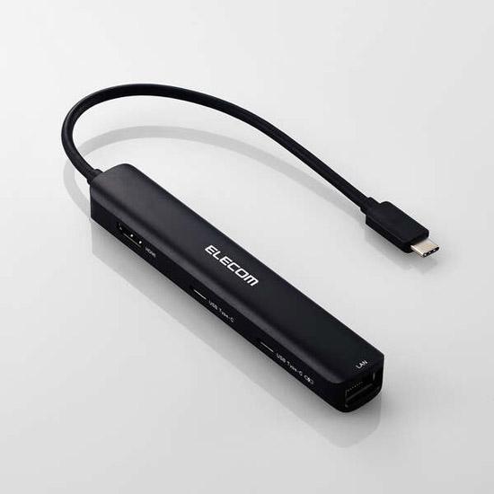 ELECOM　USB Type-C ドッキングステーション スリムタイプ 6in1　DST-C30BK　･･･