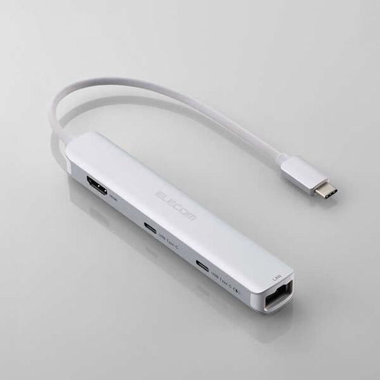 ELECOM　USB Type-C ドッキングステーション スリムタイプ 6in1　DST-C30SV　･･･