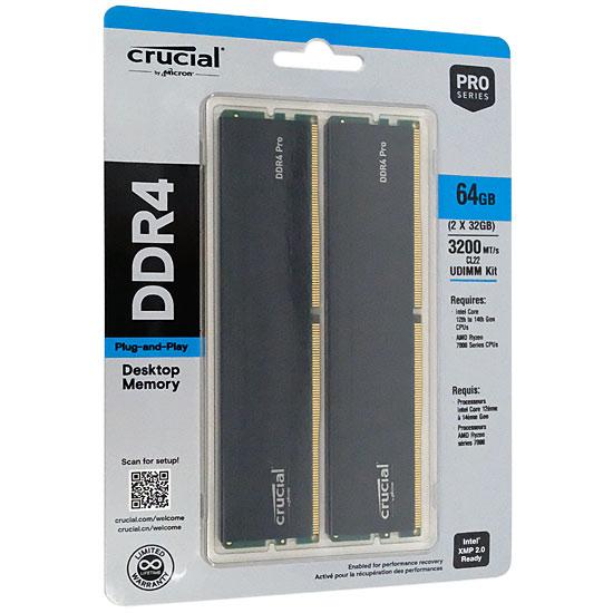 crucial　CP2K32G4DFRA32A　DDR4 PC4-25600 32GB 2枚組