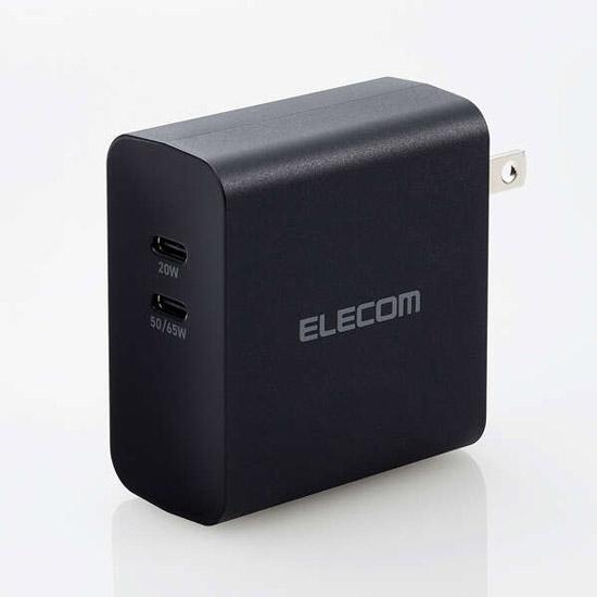 ELECOM　USB Power Delivery 70W AC充電器 ACDC-PD4570BK　ブラック