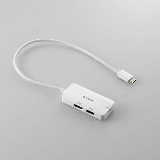 ELECOM　USB Type-C ドッキングステーション 3in1充電＋映像出力　DST-C31WH･･･