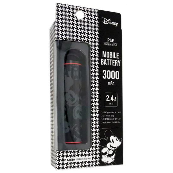PGA　スティック型モバイルバッテリー 3000mAh PG-DLBJ30A01MKY　ミッキーマ･･･