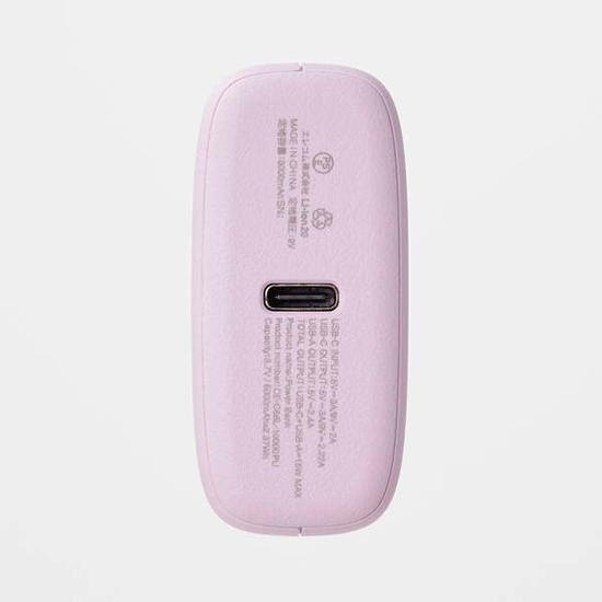 ELECOM　コンパクトモバイルバッテリー 10000mAh ＆me DE-C56L-10000PU　ラベンダー 商品画像2：オンラインショップ　エクセラー