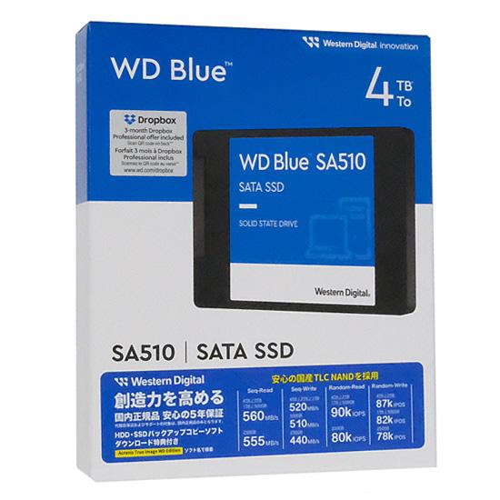 Western Digital製 SSD　WD Blue SA510 SATA WDS400T3B0A　4TB