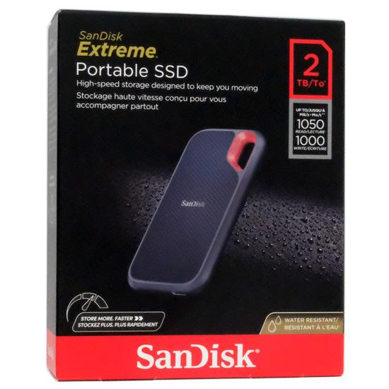 SANDISK　ポータブルSSD エクストリーム V2 SDSSDE61-2T00-G25　2TB