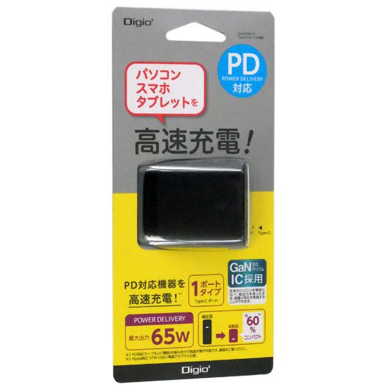 ナカバヤシ　GaN 65W PD充電対応 Type-C 1ポート充電器 JYU-ACU06BK　ブラッ･･･