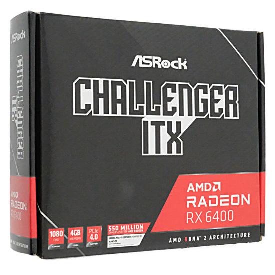 ASRock製グラボ　Radeon RX 6400 Challenger ITX 4GB　PCIExp 4GB