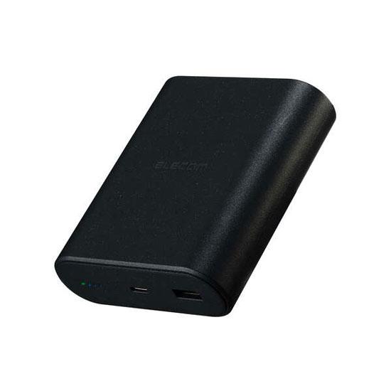 ELECOM　ナトリウムイオン電池モバイルバッテリー DE-C55L-9000BK　ブラック